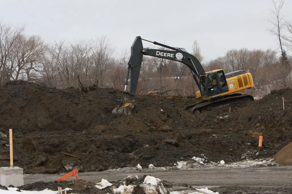 Excavation on a large site